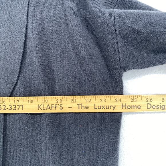 EILEEN FISHER Sweater S Cozy Organic Cotton Cardigan Shawl Open Front Gray - Picture 9 of 12